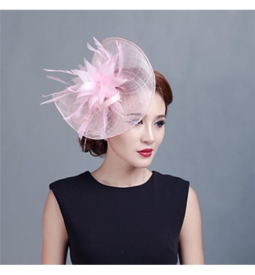 Women Wedding/Party Sinimay Fascinator with Feathers SFC12329  