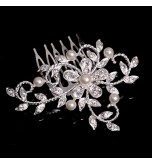 Alloy Hair Combs With Imitation Pearl/Rhinestone Wedding/Party Headpiece  