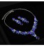 Sea Blue Multicolor Zircon Jewelry Set for Wedding Party  