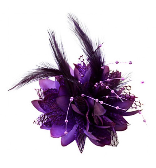 Women&#039;s / Flower Girl&#039;s Feather / Cotton Headpiece-Wedding / Special Occasion Fascinators / Flowers  