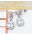 Double Teardrop Cubic Zircon Dangle Bridal Earrings for Women  