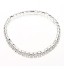 Narrow Silver Plated Crystal  Bracelet  