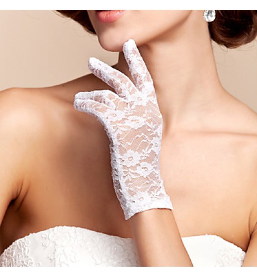 Wrist Length Fingertips Glove Lace Bridal Gloves Spring / Summer / Fall  