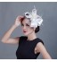 Women Wedding/Party Satin Fascinator with Feathers 1990  