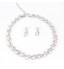 Trendy Moon Style Women Costume Party Sliver Plated Imitation Pearl Jewelry Sets  