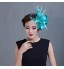 Women Wedding/Party Satin Fascinator with Feathers 1990  