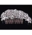 Luxury Silver Crystal Rhinestone Flower Hair Comb for Wedding Party Hair Jewelry  