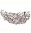 Luxury Silver Crystal Rhinestone Flower Hair Comb for Wedding Party Hair Jewelry  