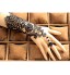 Lace Elbow Length Wedding/Party Glove with Pearl Adjustable Rose Ring(1 PCS)  