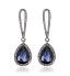 Lady&#039;s Silver AAA Zircon Stone Crystal Drop Earrings for Wedding Party Jewelry  