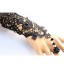 Lace Elbow Length Wedding/Party Glove with Pearl Adjustable Rose Ring(1 PCS)  