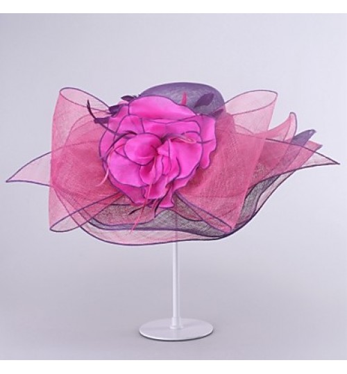 Women&#039;s Flax Headpiece-Wedding / Special Occasion Hats 1 Piece Head circumference Adjustable(54-58cm)  