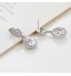 Double Teardrop Cubic Zircon Dangle Bridal Earrings for Women  