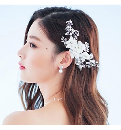 Women&#039;s Rhinestone / Crystal / Alloy / Fabric Headpiece-Wedding / Special Occasion / Outdoor Flowers / Barrette  