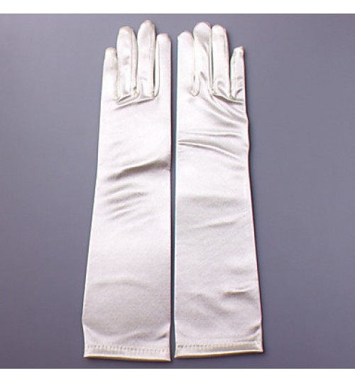 Elbow Length Fingertips Glove Satin Bridal Gloves / Party/ Evening Gloves Spring / Fall / Winter Appliques  