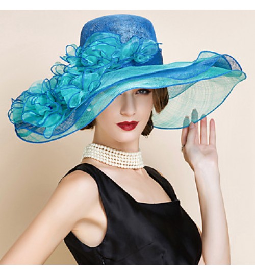 Women&#039;s Flax Headpiece-Wedding / Special Occasion Hats 1 Piece Head circumference Adjustable(54-58cm)  