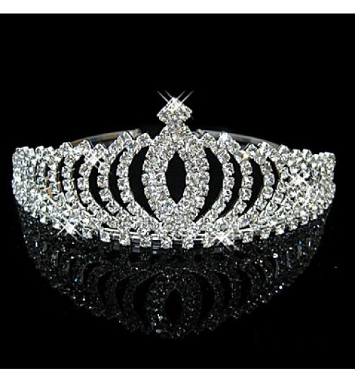 Women&#039;s Rhinestone / Crystal Headpiece-Wedding / Special Occasion Tiaras Round  