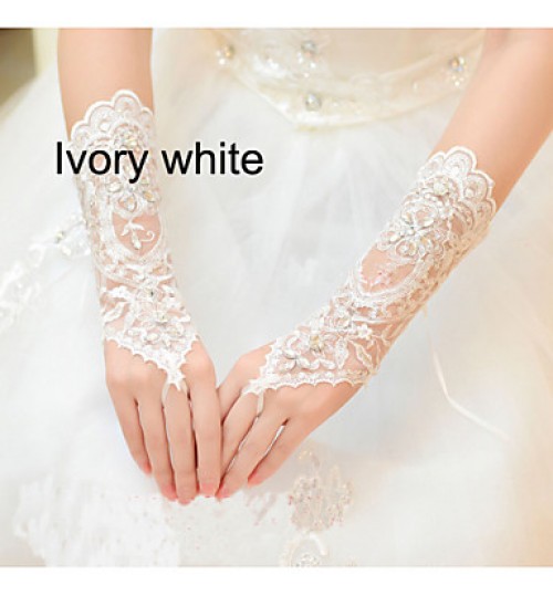 Voile/Tulle Wrist Length Wedding/Party Glove  