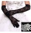 White/Black Lace Bridal Opera Length Gloves Wedding Glove for Events/Party Wedding Dress+DIY Pearls and Rhinestones  