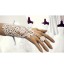 Lace Elbow Length Wedding/Party Glove with Pearl Adjustable Rose Ring(1 PCS)  