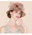 Women&#039;s Satin / Feather / Flax Headpiece-Wedding / Special Occasion / Casual Fascinators / Hats 1 Piece  