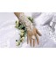 Lace Elbow Length Wedding/Party Glove with Pearl Adjustable Rose Ring(1 PCS)  