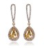 Lady&#039;s Silver AAA Zircon Stone Crystal Drop Earrings for Wedding Party Jewelry  