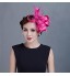 Women Wedding/Party Satin Fascinator with Feathers 1990  