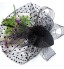 Handmade Chiffon Flower Feather Hair accessories Bridal Wedding Fascinators Veil Hat(Assorted Color)  