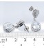 Double Teardrop Cubic Zircon Dangle Bridal Earrings for Women  