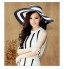 Women&#039;s Classic Black And White Keys Straw Ladies Outdoor/Casual/ Beach Hats  