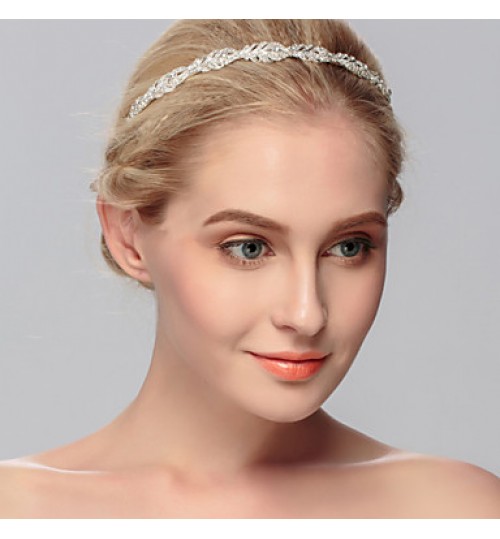 Women&#039;s Rhinestone Headpiece-Wedding / Special Occasion / Casual / Office &amp; Career / Outdoor Headbands 1 Piece Silver Round  