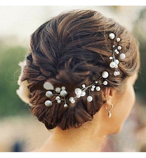 Women&#039;s Imitation Pearl Headpiece-Wedding / Special Occasion Hair Pin 6 Pieces  