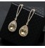 Lady&#039;s Silver AAA Zircon Stone Crystal Drop Earrings for Wedding Party Jewelry  