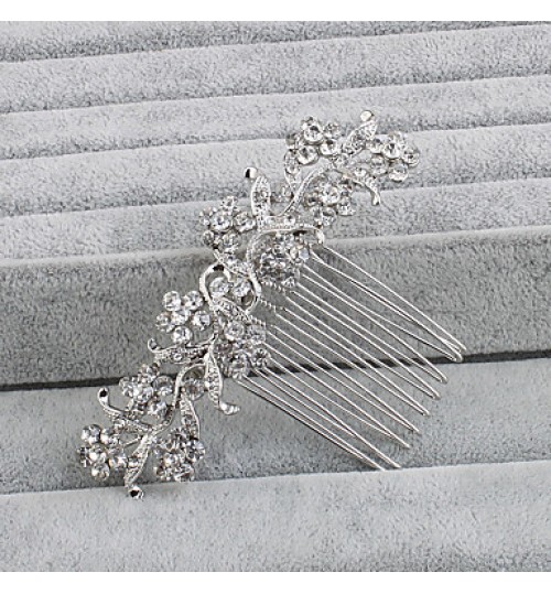 Women&#039;s Rhinestone Headpiece-Wedding / Special Occasion / Casual / Office &amp; Career / Outdoor Hair Combs 1 Piece Clear Round  