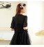 Wedding Wraps Short Sleeve Chiffon/Polyester Fashion Boleros Black/White Bolero Shrug  