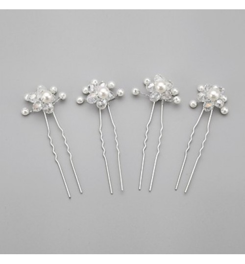 Imitation Pearls Wedding/Special Occasion Hairpins (Set of 4)  