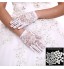 Delicate Lace Wrist Length Fingertips Flower Girl&#039;s Gloves Kids Children&#039;s Glove+DIY Pearls and Rhinestones  