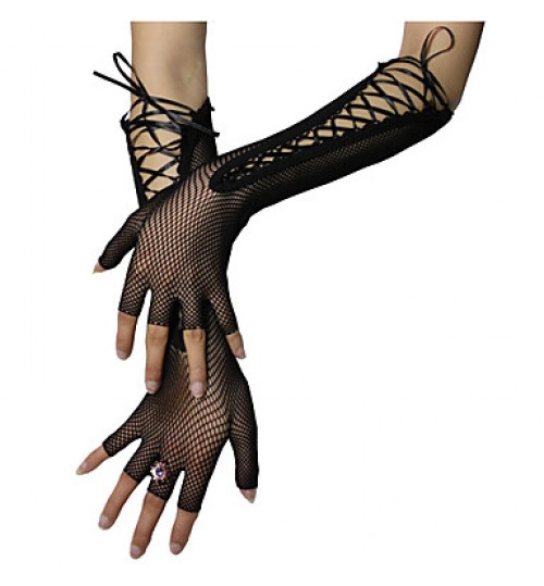 Elbow Length Half Finger Glove Nylon Bridal Gloves / Party/ Evening Gloves Spring / Summer / Fall  