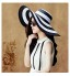 Women&#039;s Classic Black And White Keys Straw Ladies Outdoor/Casual/ Beach Hats  