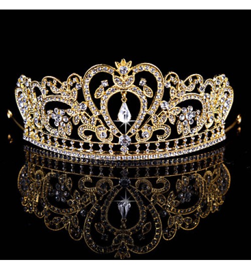 Fashion Wedding Party Women Bride Rhinestone Tiaras(Gold, Silver)  