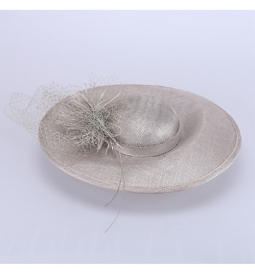 Women&#039;s Flax Headpiece-Wedding / Special Occasion Hats 1 Piece Head circumference 57cm  