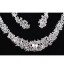 Luxury Rhinestone Crystal Necklace Earrings Jewelry Set for Wedding Party  