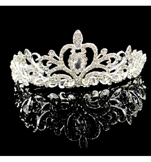 Women&#039;s Rhinestone / Crystal / Alloy Headpiece-Wedding / Special Occasion Tiaras 1 Piece Round  