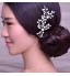 Bride&#039;s Flower Shape Rhinestone Pearl Wedding Hair Clip Accessories 1 PC  