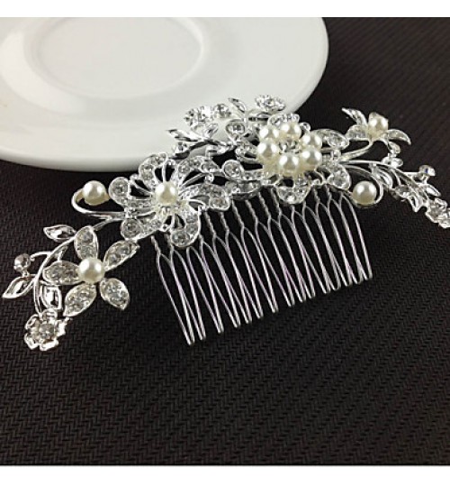 Alloy Hair Combs With Imitation Pearl/Rhinestone Wedding/Party Headpiece Hair Comb for Wedding Party Hair Jewelry  